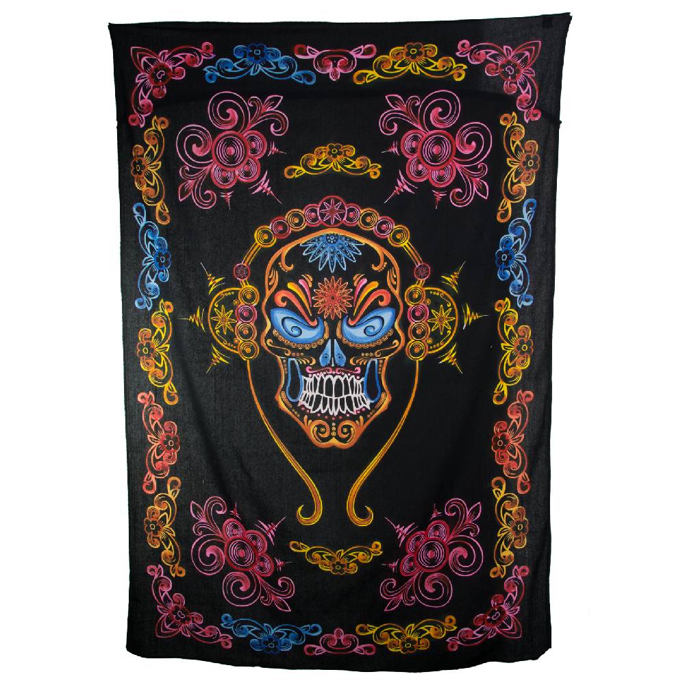 Kunst Und Magie Kunst und Magie Wandbehang schwarz La Catrina ca. 200 x 135 cm