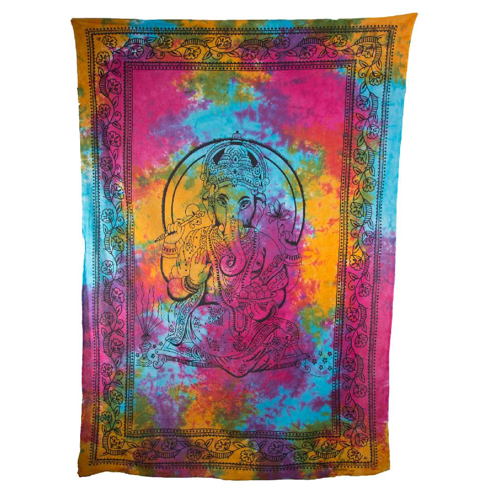 Kunst Und Magie Kunst und Magie Wandbehang Tuch Dekotuch mehrfarbig Ganesha ca. 200 x 135 cm
