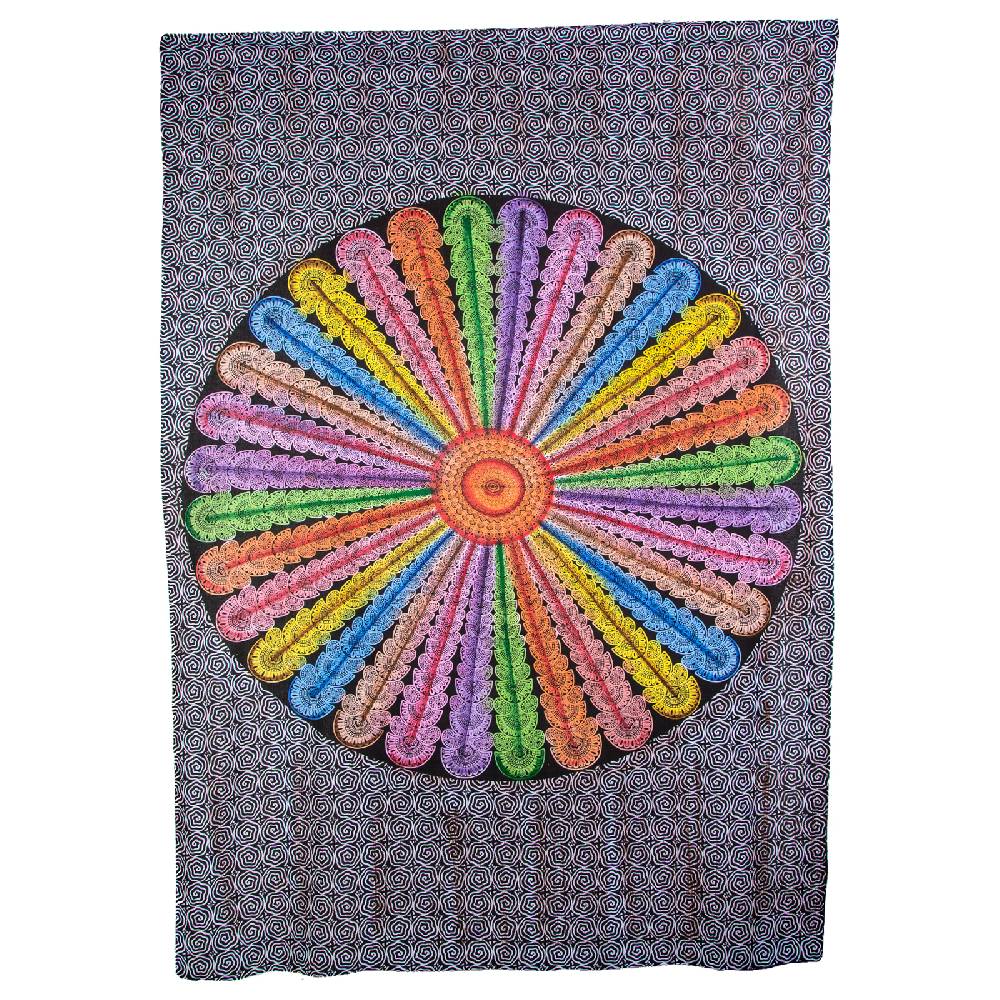 Kunst Und Magie Kunst und Magie Wandteppich Deko Tuch Wandbehang mehrfarbig Mandala ca. 200 x 135 cm
