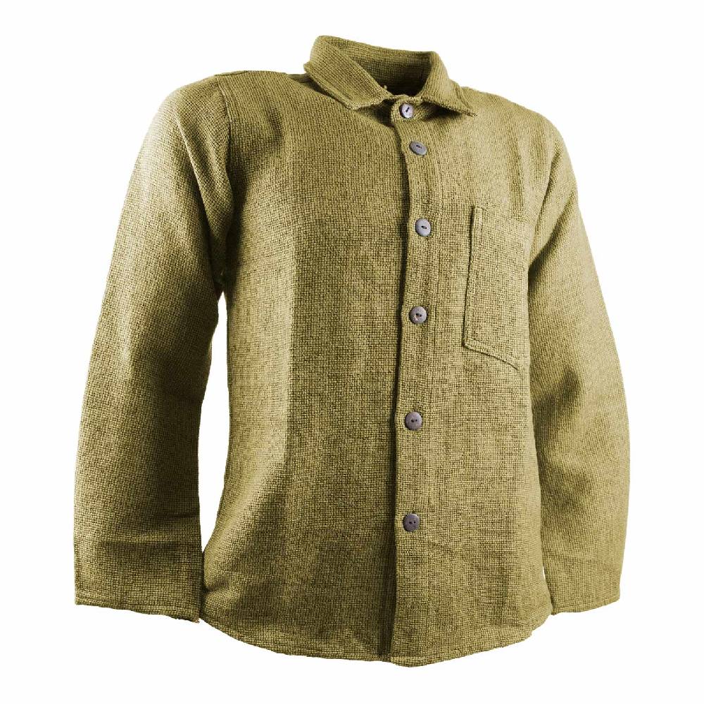 Kunst Und Magie KUNST UND MAGIE Winter Herren Hemd Fischerhemd Freizeithemd Waffle Hippie Goa Fair