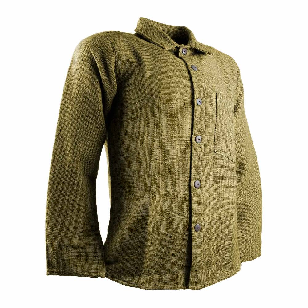 Kunst Und Magie KUNST UND MAGIE Winter Herren Hemd Fischerhemd Freizeithemd Waffle Hippie Goa Fair