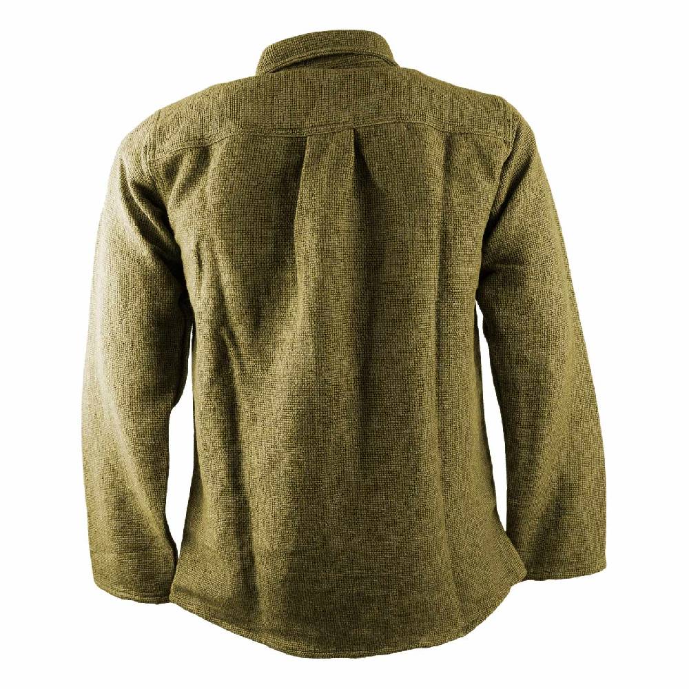 Kunst Und Magie KUNST UND MAGIE Winter Herren Hemd Fischerhemd Freizeithemd Waffle Hippie Goa Fair