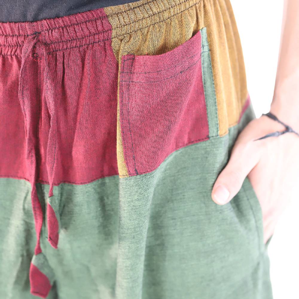 Kunst Und Magie KUNST UND MAGIE Yogahose Pumphose Pluderhose Mehrfarbig Aus Baumwolle Lang