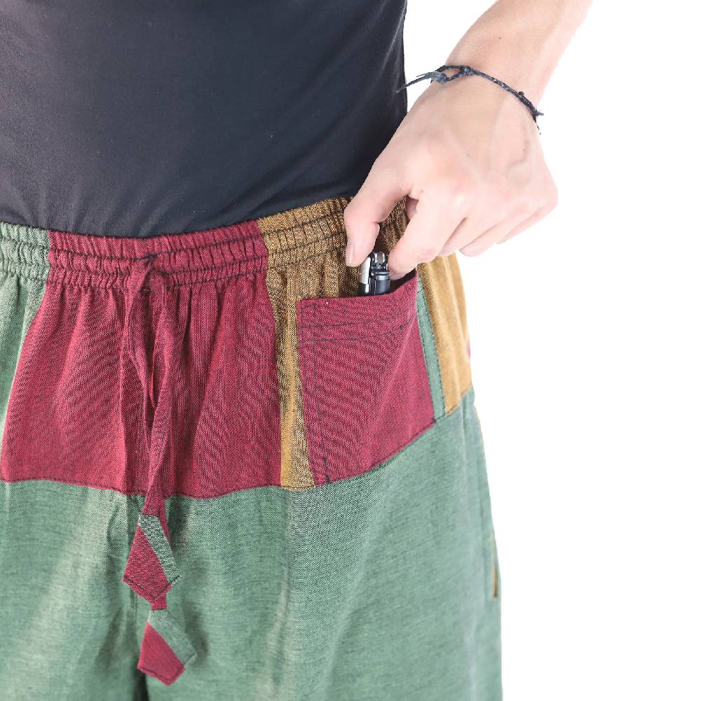 Kunst Und Magie KUNST UND MAGIE Yogahose Pumphose Pluderhose Mehrfarbig Aus Baumwolle Lang