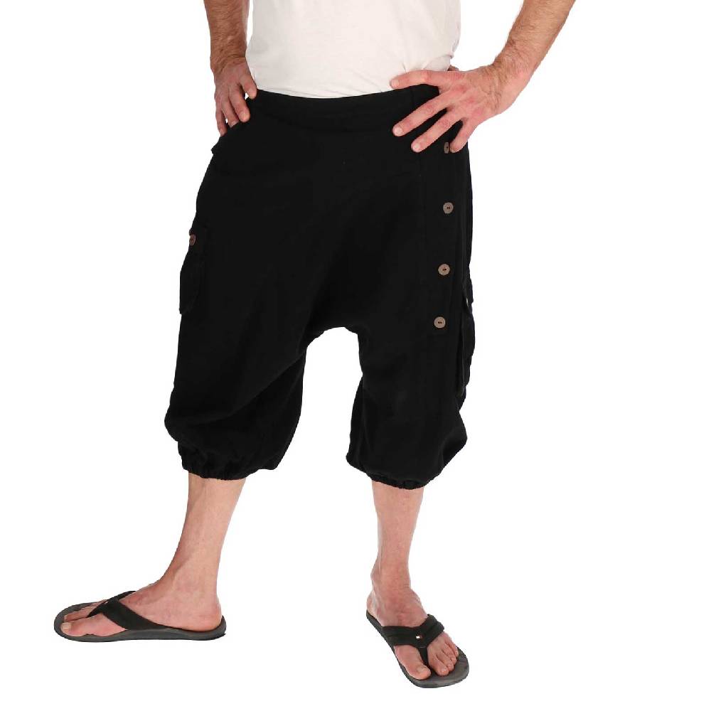 Kunst Und Magie Kurze Aladin Hose Unisex 3/4 Baggy Pants Hippie Goa Baumwoll Haremshose