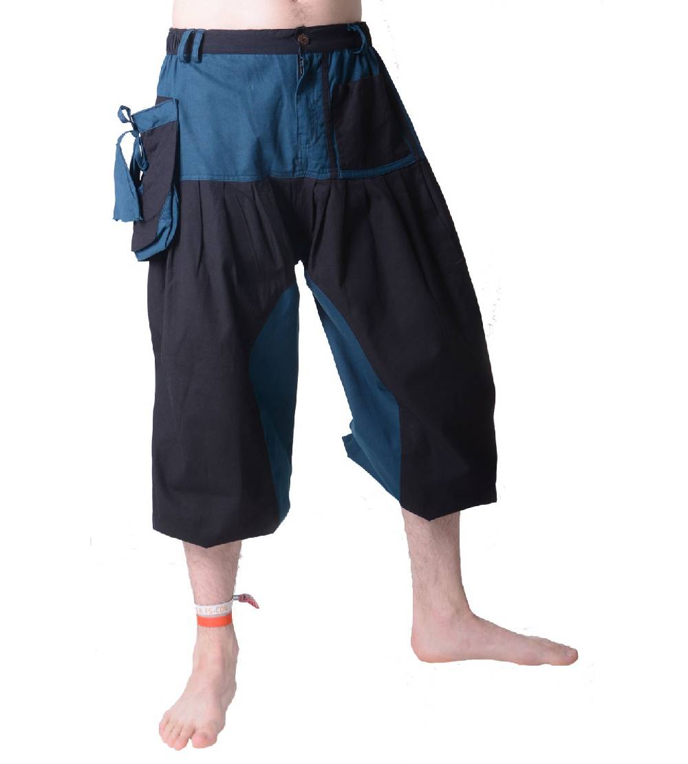 Kunst Und Magie Kurze Hose Dreiviertelhose - Herren Goa Hippie Freizeithose Sommerhose