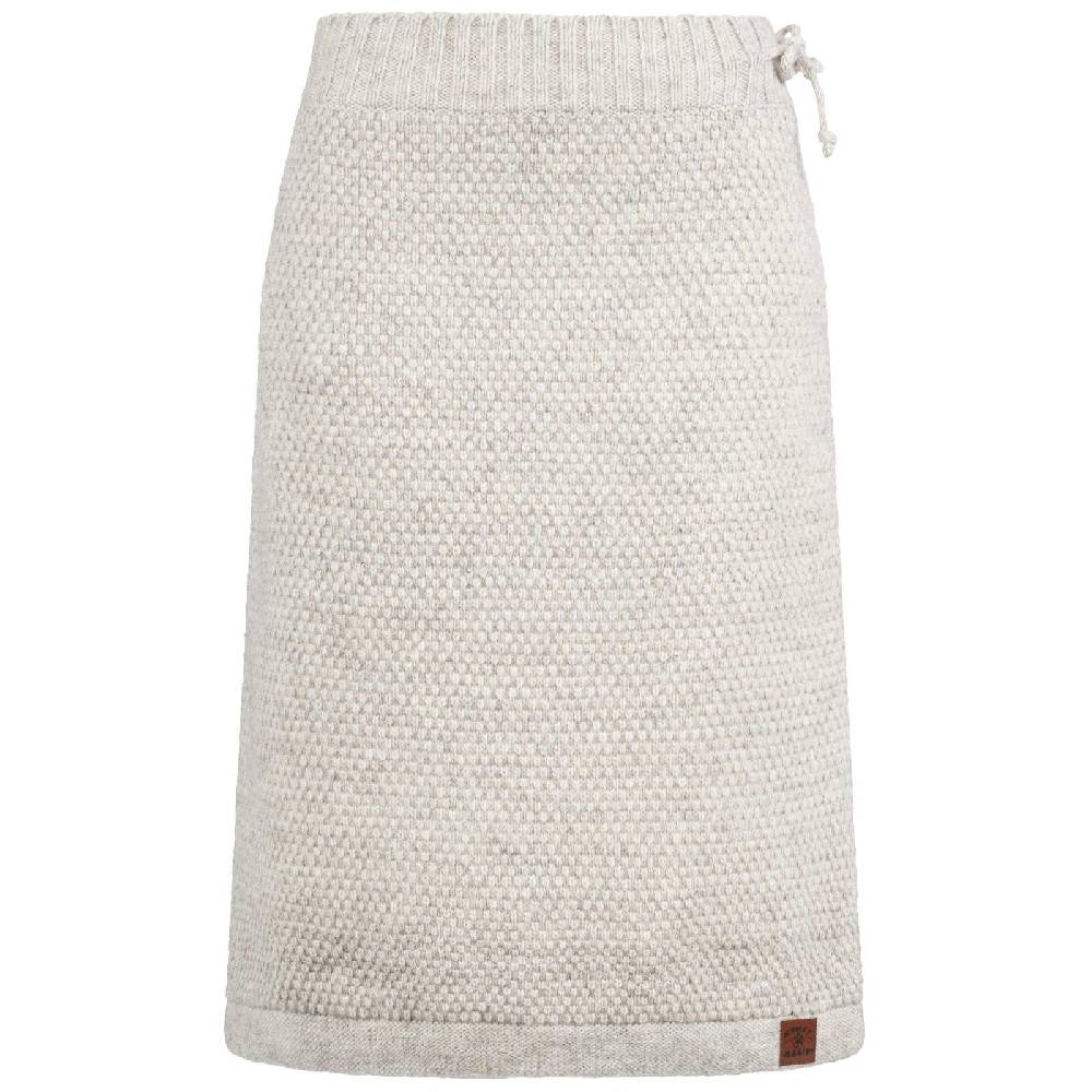 Kunst Und Magie Langer Strickrock Winter Woll Rock Mit Klassischem Waffel-Muster Wolle Boho