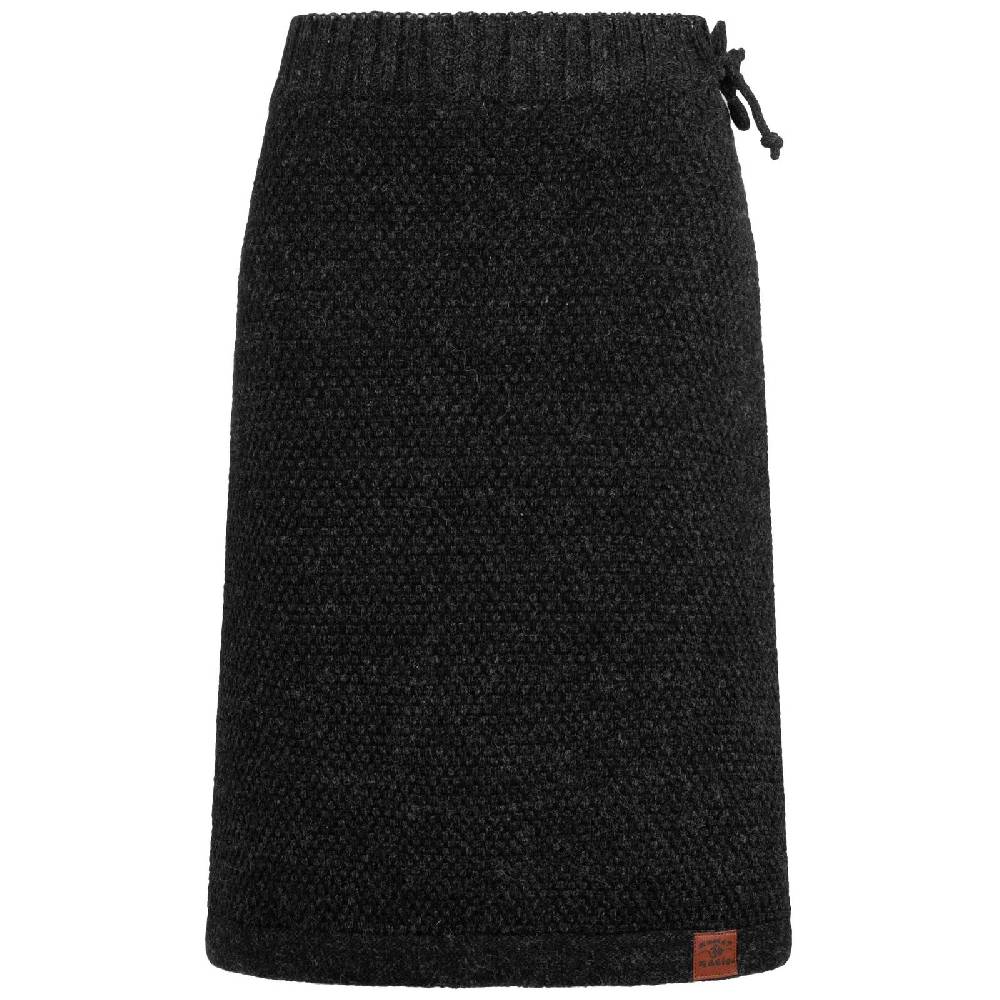 Kunst Und Magie Langer Strickrock Winter Woll Rock mit klassischem Waffel-Muster Wolle Boho