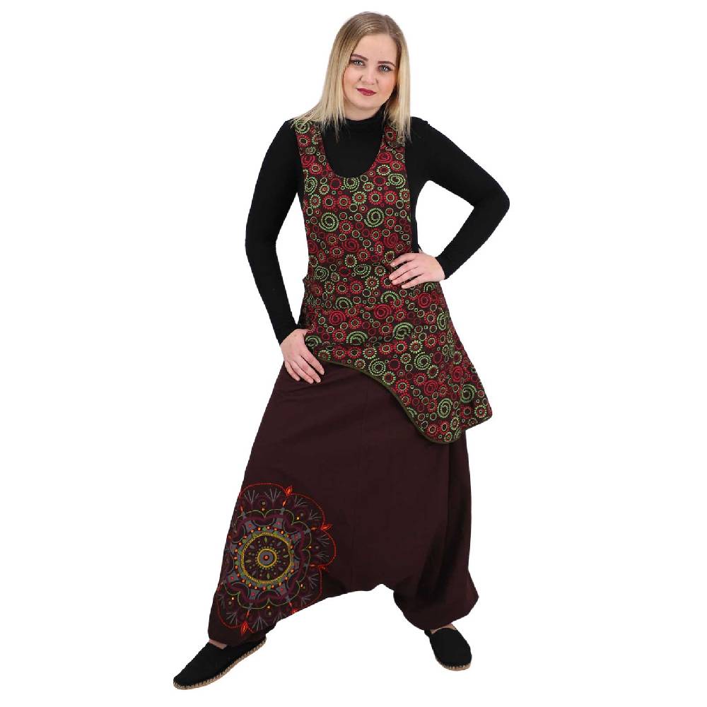 Kunst Und Magie Latzhose Haremshose Jumpsuit Hose Psy Goa 70er Overall Hippie Boho Ibiza Style