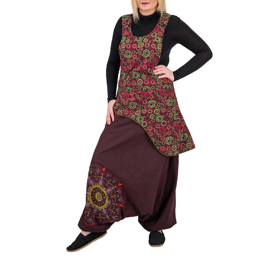 Kunst Und Magie Latzhose Haremshose Jumpsuit Hose Psy Goa 70er Overall Hippie Boho Ibiza Style