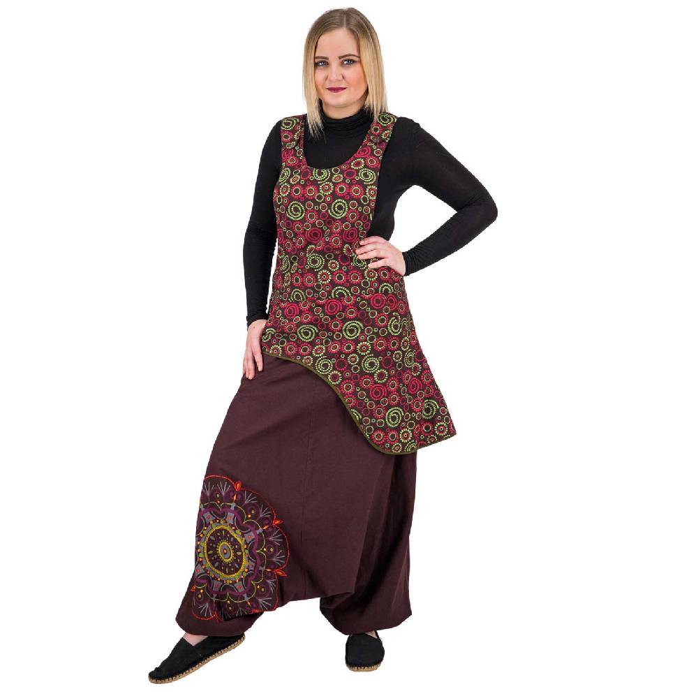 Kunst Und Magie Latzhose Haremshose Jumpsuit Hose Psy Goa 70er Overall Hippie Boho Ibiza Style