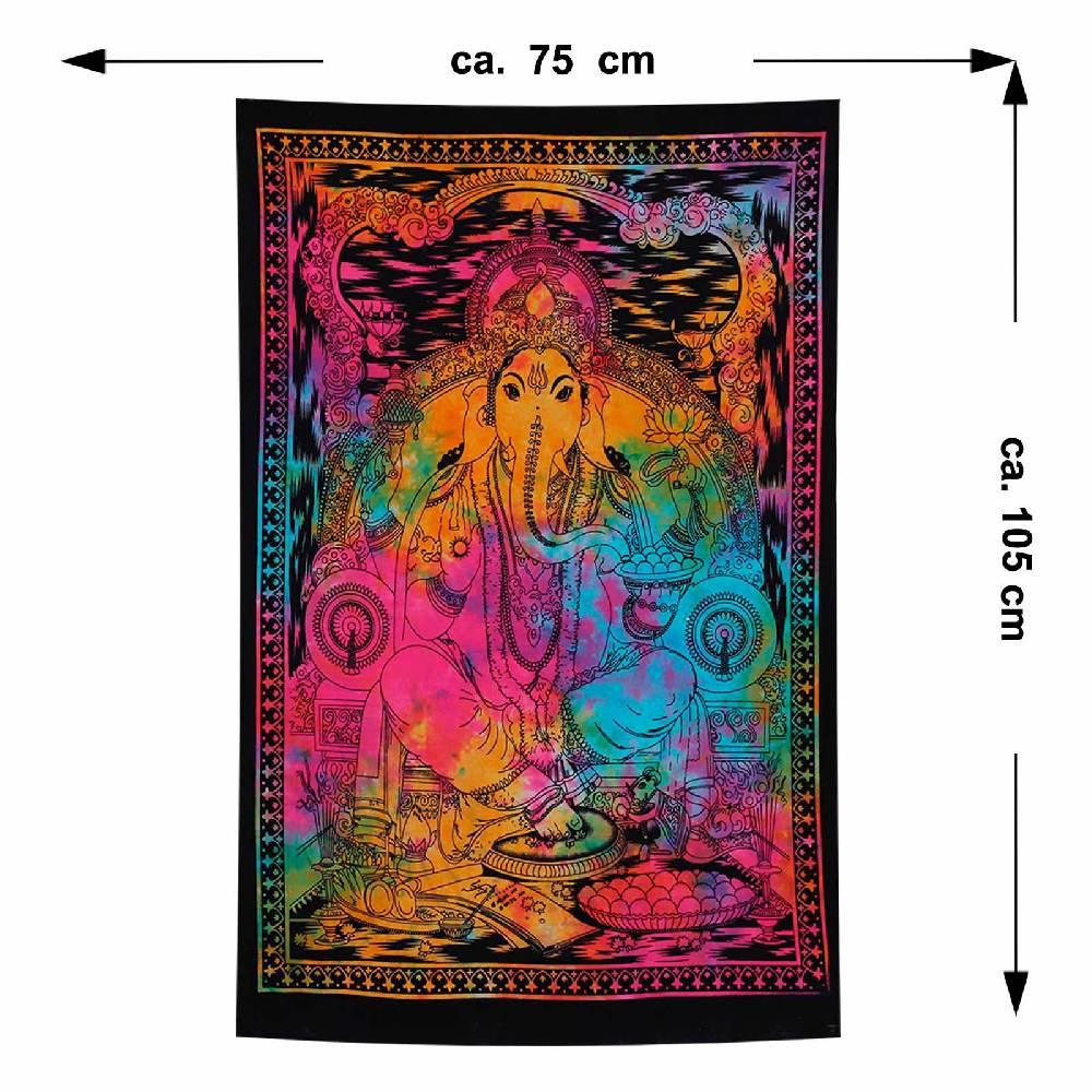 Kunst Und Magie Lord Ganesch Poster Dekotuch Wandbehang Ganesha Om Ca. 105 X 73 Cm