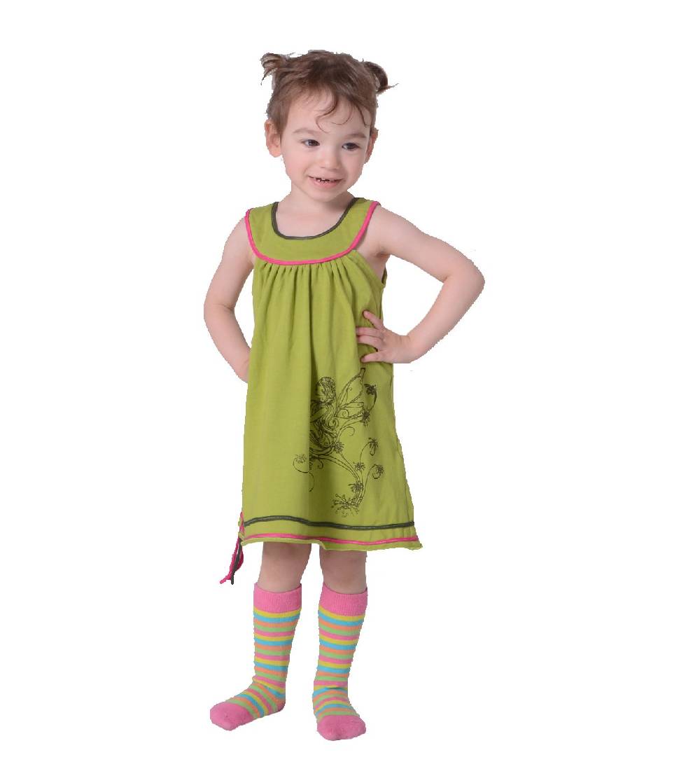 Kunst Und Magie Luftiges Sommerkinderkleid Elfenmotiv Mit Aufwendiger Stickborte Hippie