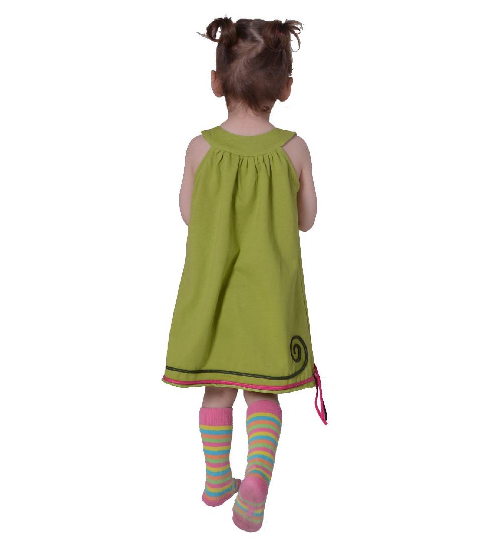 Kunst Und Magie Luftiges Sommerkinderkleid Elfenmotiv Mit Aufwendiger Stickborte Hippie