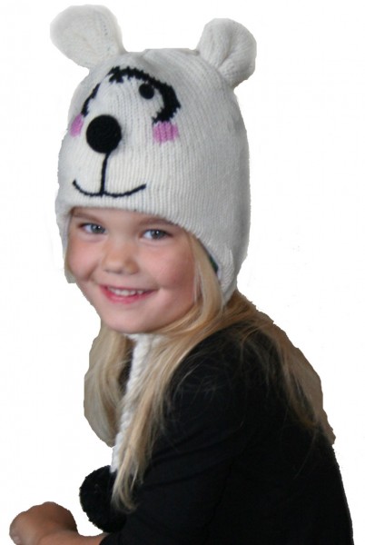 Kunst Und Magie Lustige Kinder Strickmütze Mütze aus Wolle Eisbär