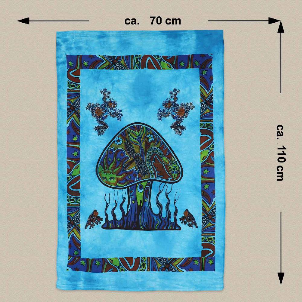 Kunst Und Magie Magic Mushrooms Psy Goa Poster Wandbehang Psychedelic Dekotuch Ca. 110 X 70 Cm