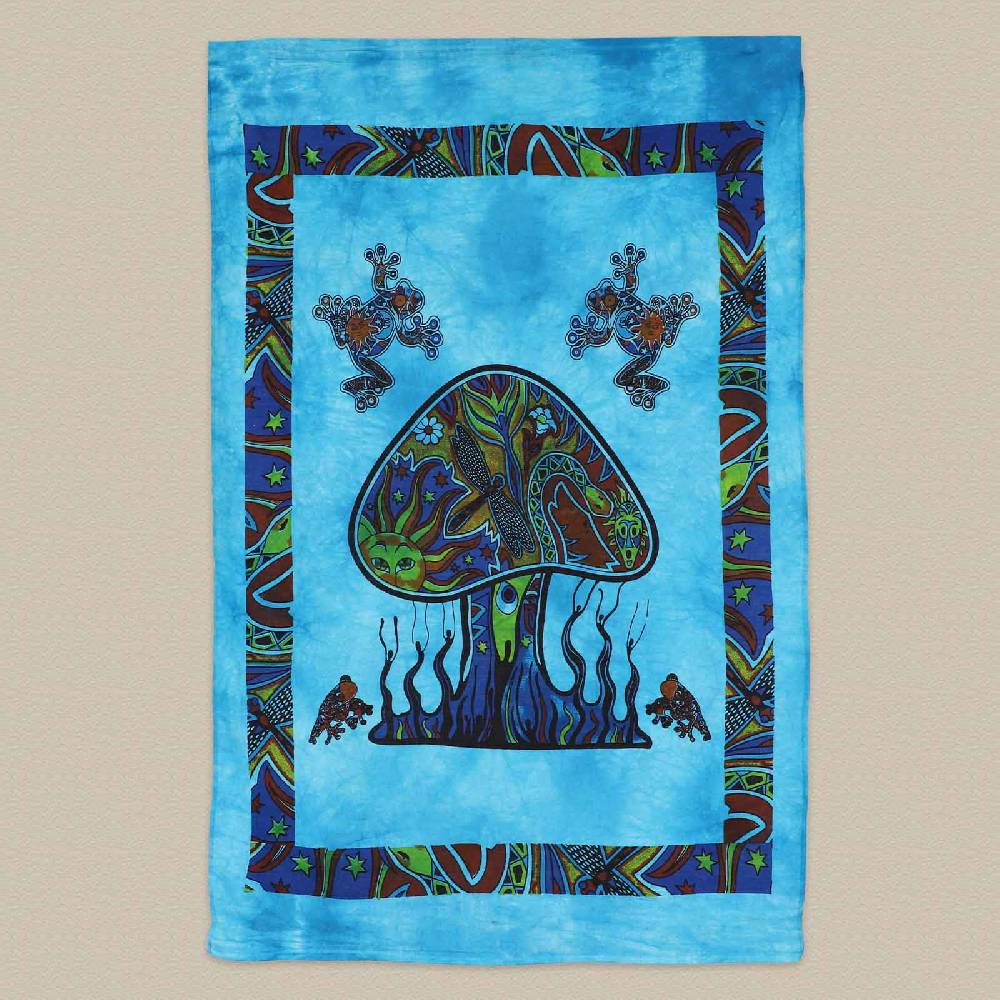 Kunst Und Magie Magic Mushrooms Psy Goa Poster Wandbehang Psychedelic Dekotuch Ca. 110 X 70 Cm