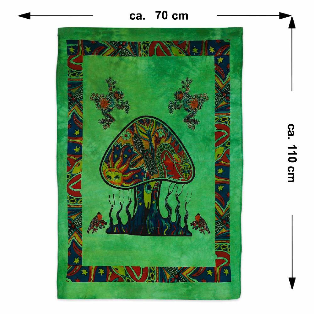 Kunst Und Magie Magic Mushrooms Psy Goa Poster Wandbehang Psychedelic Dekotuch Ca. 110 X 70 Cm