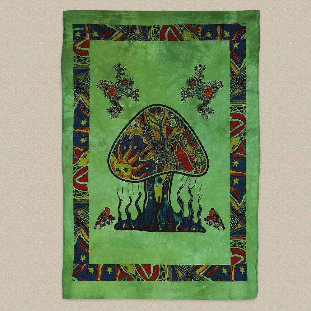 Kunst Und Magie Magic Mushrooms Psy Goa Poster Wandbehang Psychedelic Dekotuch Ca. 110 X 70 Cm