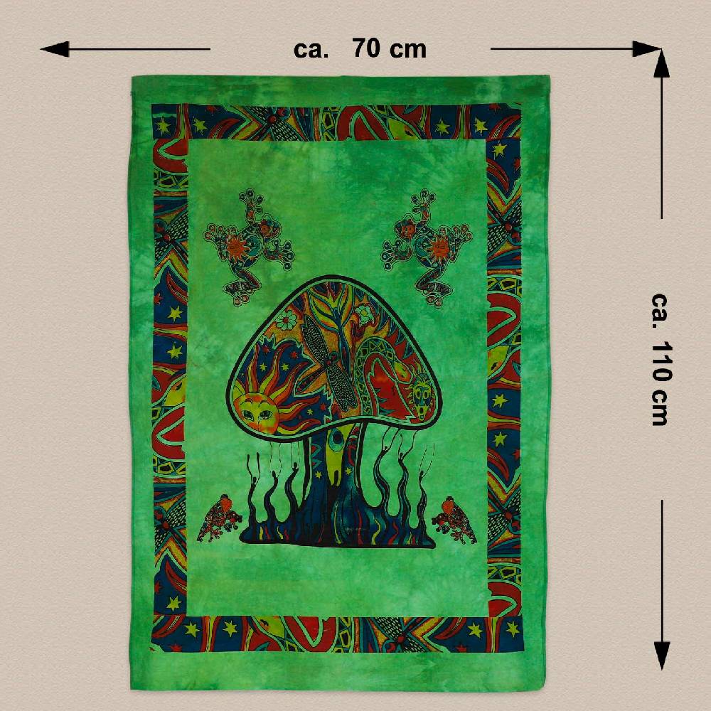 Kunst Und Magie Magic Mushrooms Psy Goa Poster Wandbehang Psychedelic Dekotuch Ca. 110 X 70 Cm