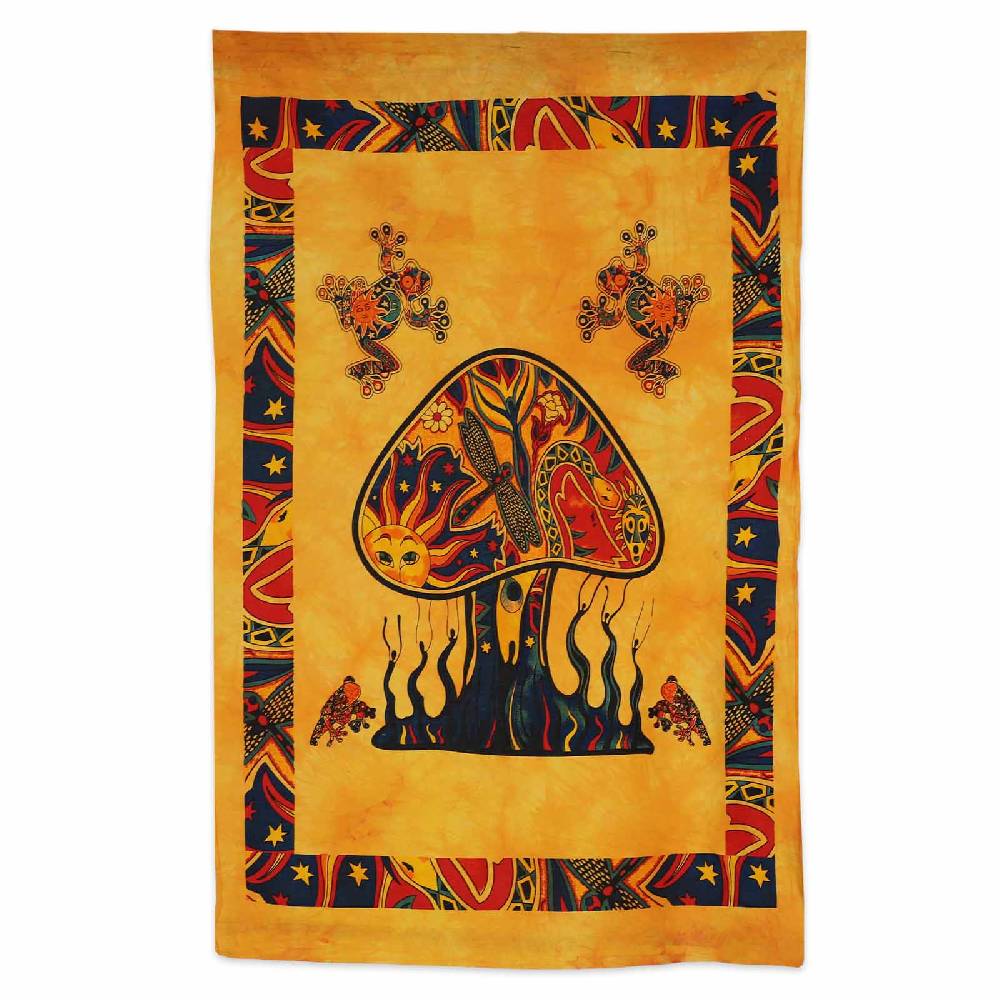 Kunst Und Magie Magic Mushrooms Psy Goa Poster Wandbehang Psychedelic Dekotuch Ca. 110 X 70 Cm