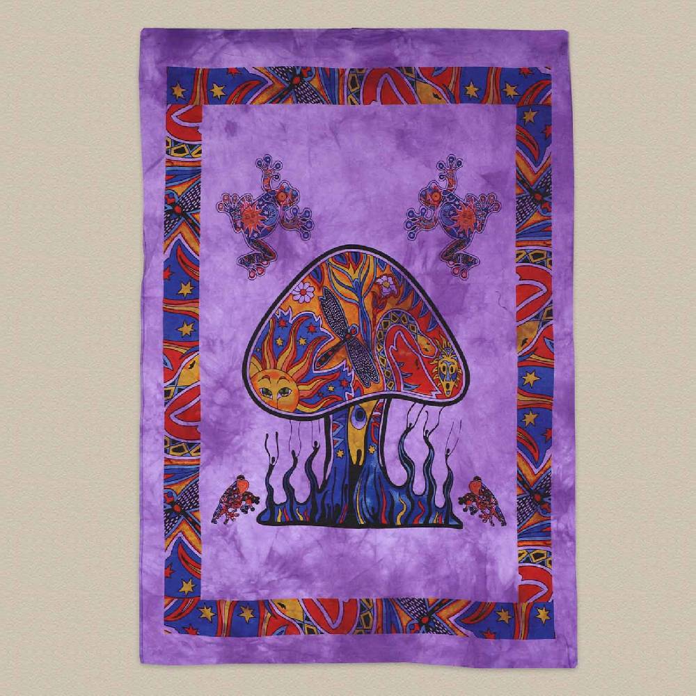 Kunst Und Magie Magic Mushrooms Psy Goa Poster Wandbehang Psychedelic Dekotuch Ca. 110 X 70 Cm