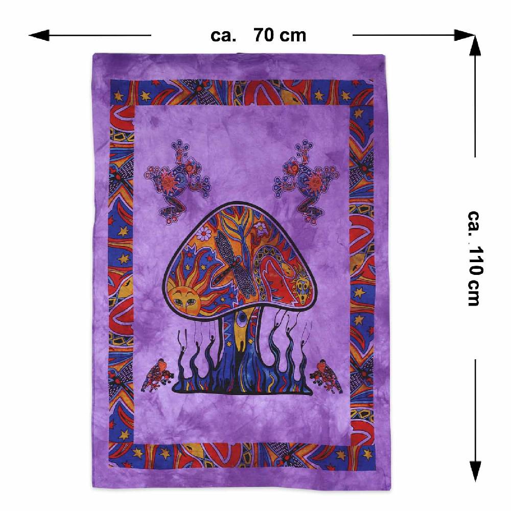 Kunst Und Magie Magic Mushrooms Psy Goa Poster Wandbehang Psychedelic Dekotuch Ca. 110 X 70 Cm