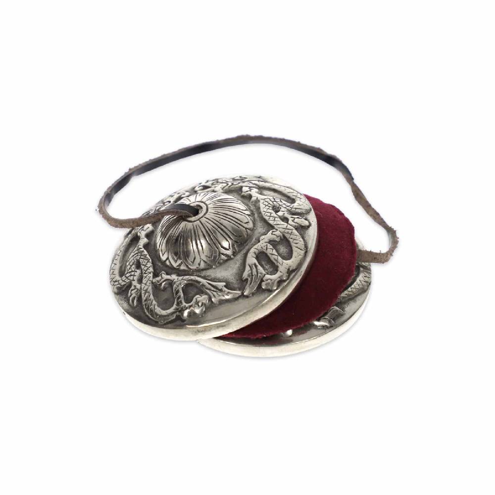 Kunst Und Magie Massive Tibetische Drachen Zimbeln Tingcha Dragon Mit Hellem Klang 7,5cm Mit Geschenkbox