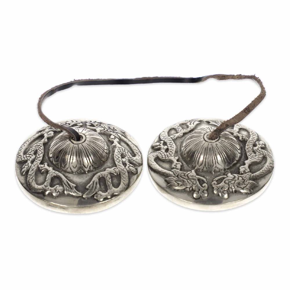 Kunst Und Magie Massive Tibetische Drachen Zimbeln Tingcha Dragon Mit Hellem Klang 7,5cm Mit Geschenkbox