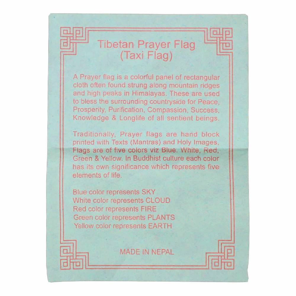 Kunst Und Magie Mini Tibetische Gebetsfahnen Ca 50cm Tibet - Ideal Fürs Auto (Taxi Flag)