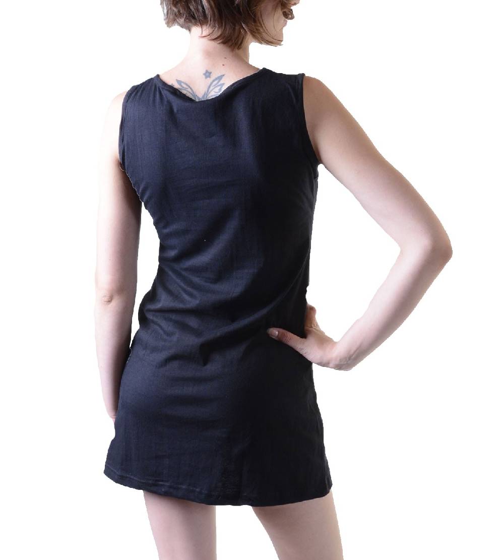 Kunst Und Magie Minikleid Longshirt Tunika Hippie Goa Sommerkleid Bestickt