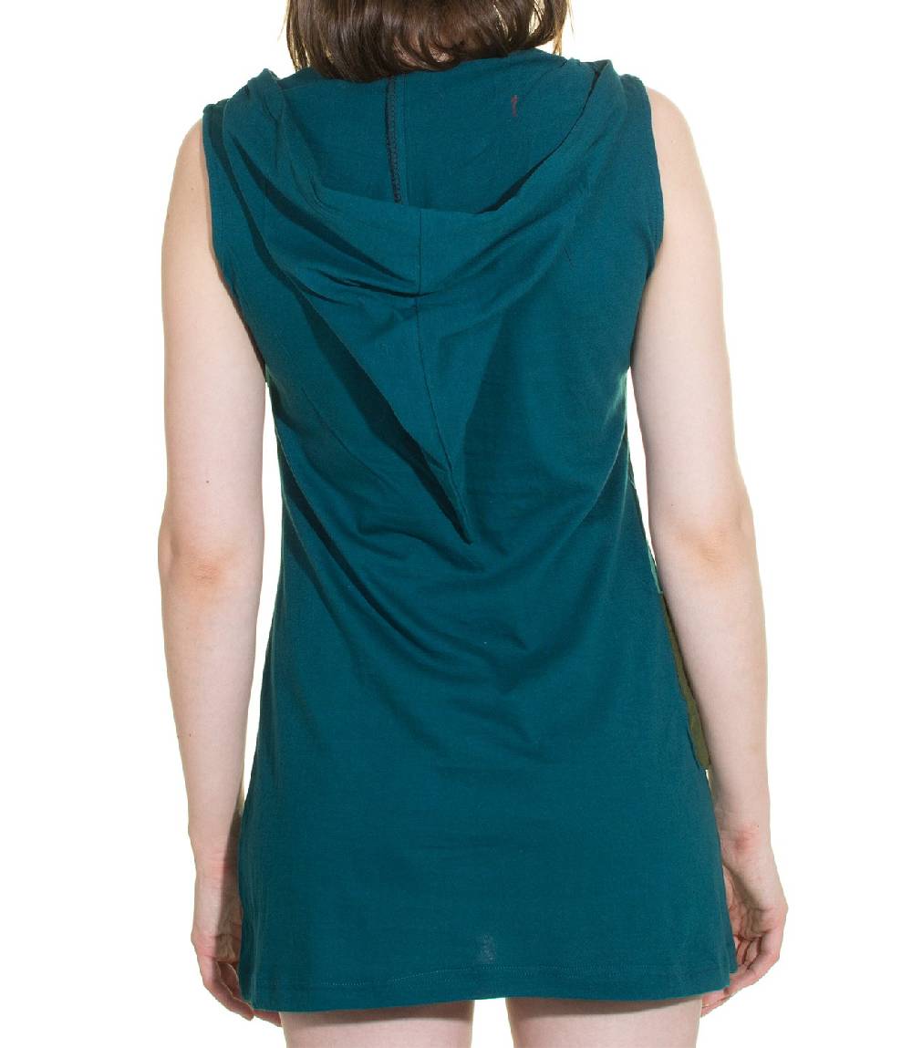 Kunst Und Magie Minikleid Longshirt Tunika Hippie Sommerkleid Mit Zipfelkapuze