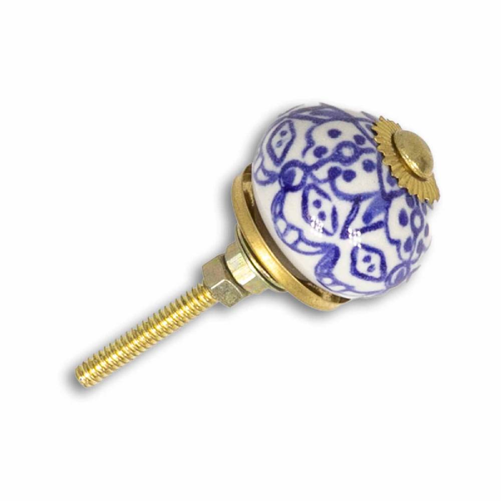 Kunst Und Magie Möbelgriff Keramik Knöpfe Griffe Möbelknopf Möbelknauf Handbemalt Antik Look 3,5cm