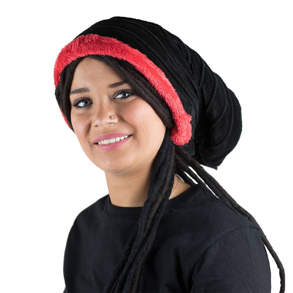 Kunst Und Magie Mütze Hut Aus Samt Und Plüsch Boho Dreadtube 2in1
