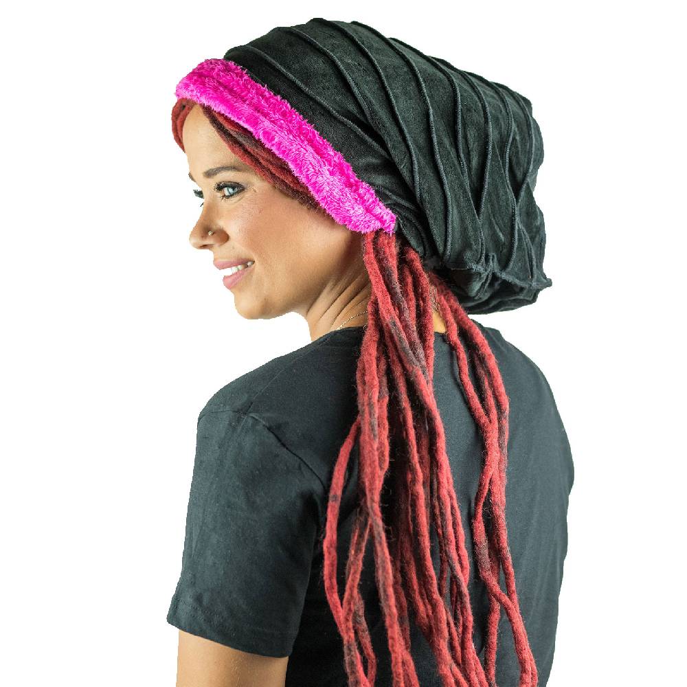 Kunst Und Magie Mütze Hut Aus Samt Und Plüsch Boho Dreadtube 2in1