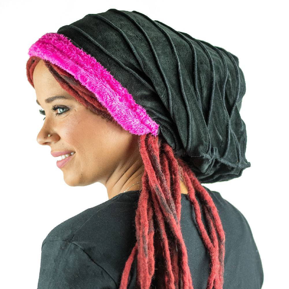 Kunst Und Magie Mütze Hut Aus Samt Und Plüsch Boho Dreadtube 2in1