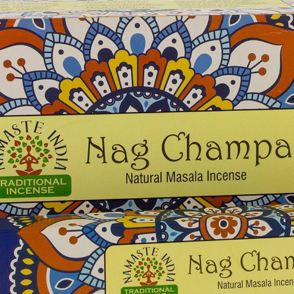 Kunst Und Magie Nag Champa Räucherstäbchen Namaste India 12er Großpackung