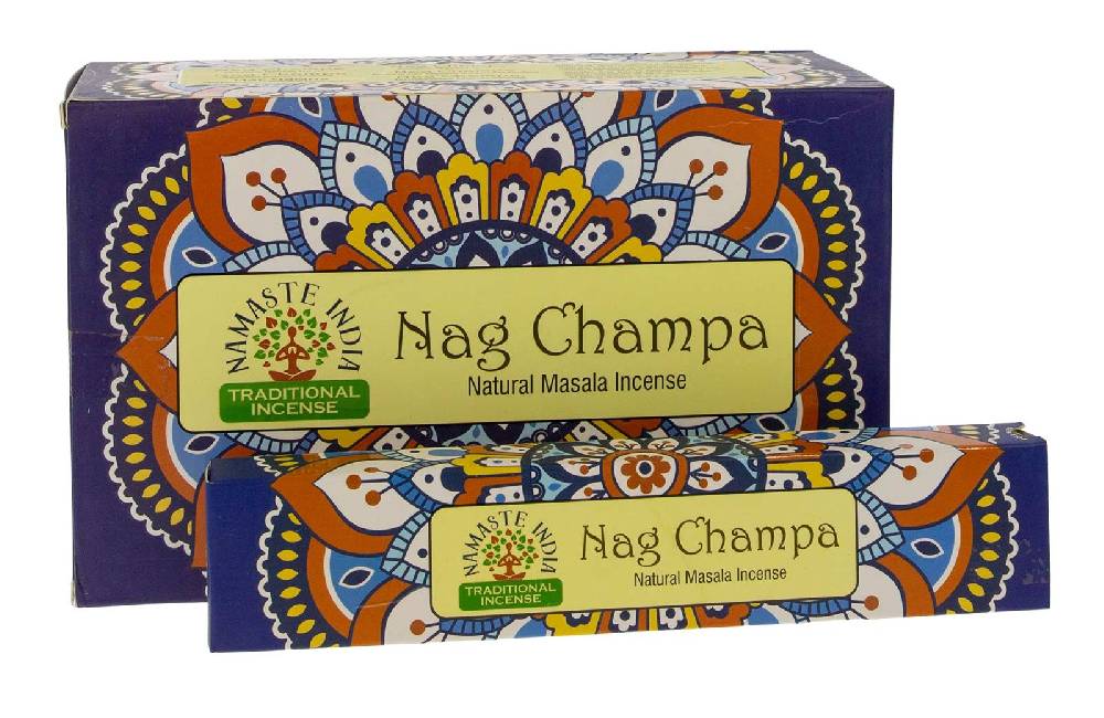 Kunst Und Magie Nag Champa Räucherstäbchen Namaste India 12er Großpackung