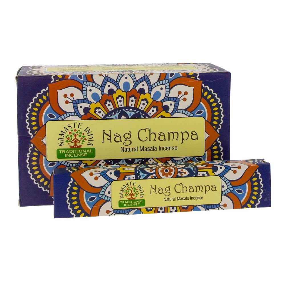 Kunst Und Magie Nag Champa Räucherstäbchen Namaste India 12er Großpackung
