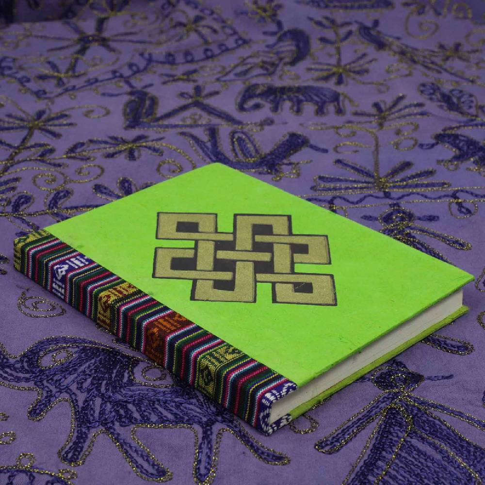 Kunst Und Magie Notizbuch Nachhaltigl Handgemacht Unendlicher Knoten Tagebuch Lokta Papier Poesiealbum