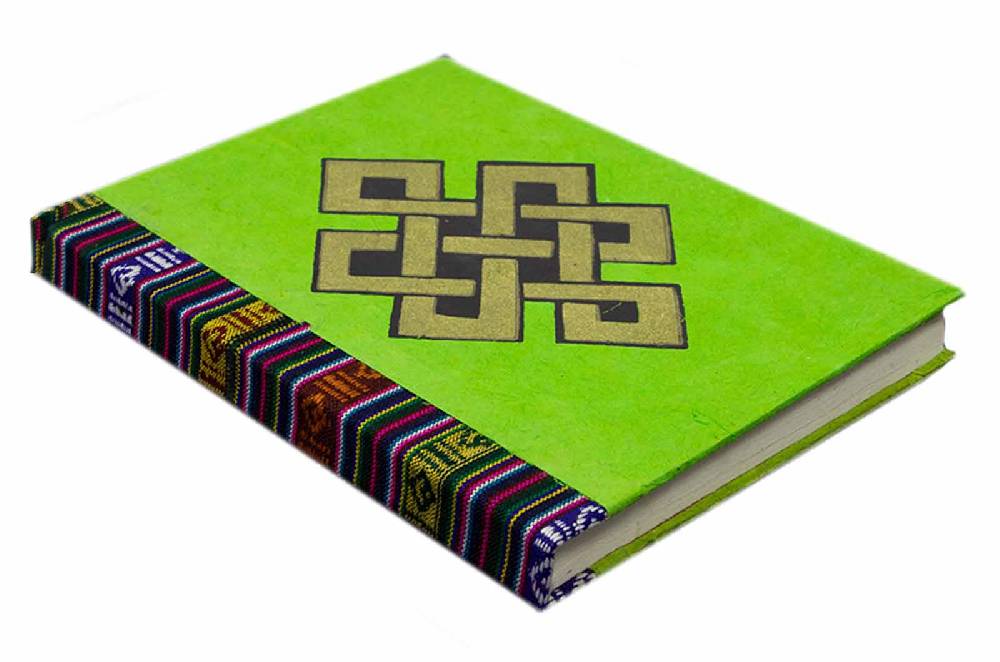 Kunst Und Magie Notizbuch Nachhaltigl Handgemacht unendlicher Knoten Tagebuch Lokta Papier Poesiealbum