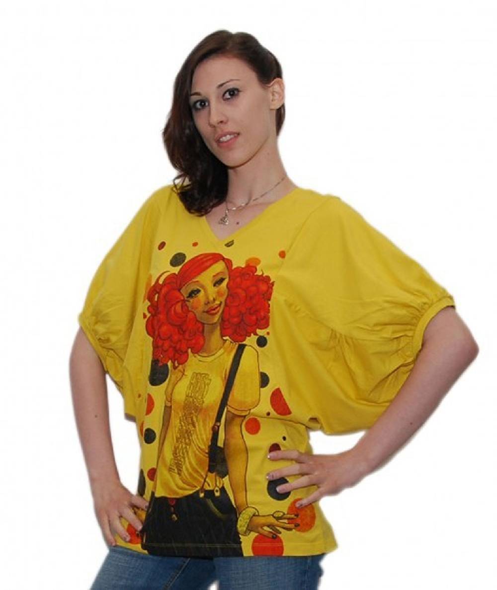 Kunst Und Magie Oberteil mit Flügelärmeln Sonnengelb Kunst Und Magie Oberteil mit Flügelärmeln Sonnengelb