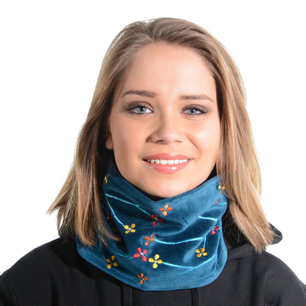 Kunst Und Magie Ohrwärmer Dreadtube Damen Flower Stirnband Aus Samt Baumwolle In Verschiedene Farben