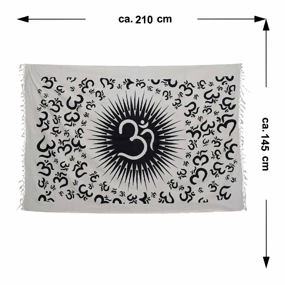 Kunst Und Magie OM Dekotuch Große Tagesdecke Wandbehang Tuch Goa Ca. 140 X 210cm