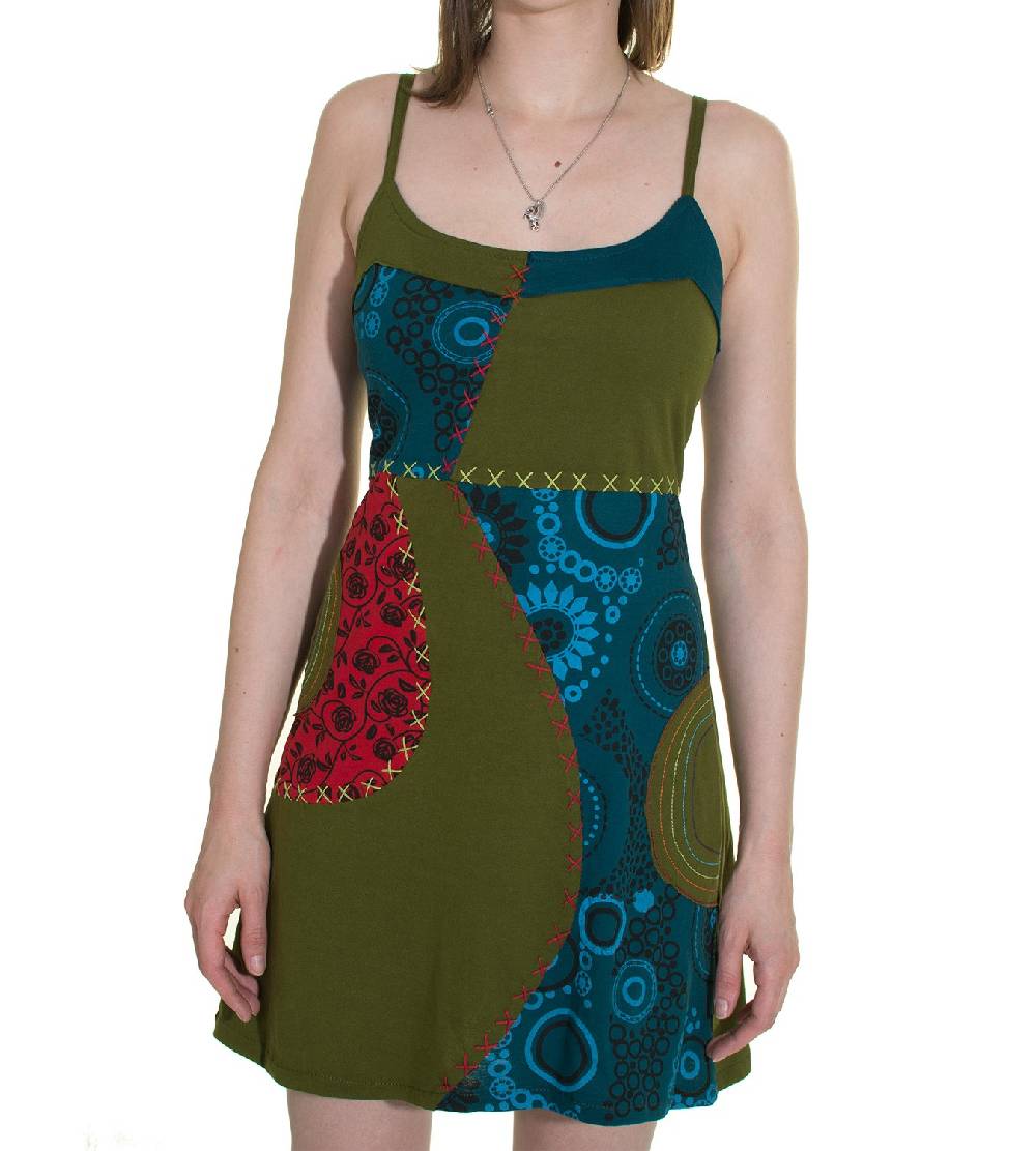 Kunst Und Magie Patchwork Minikleid Longshirt Tunika Hippie Sommerkleid