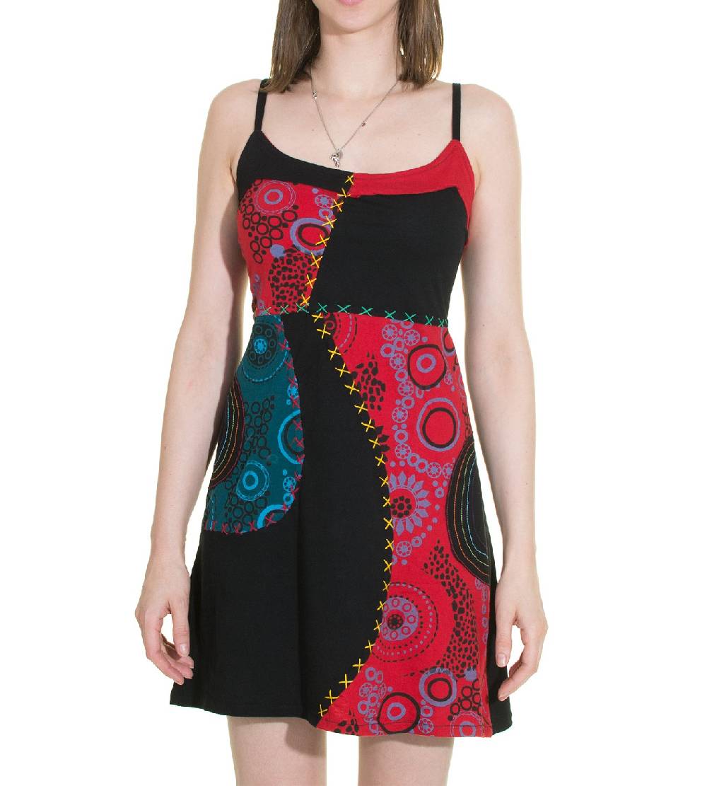 Kunst Und Magie Patchwork Minikleid Longshirt Tunika Hippie Sommerkleid