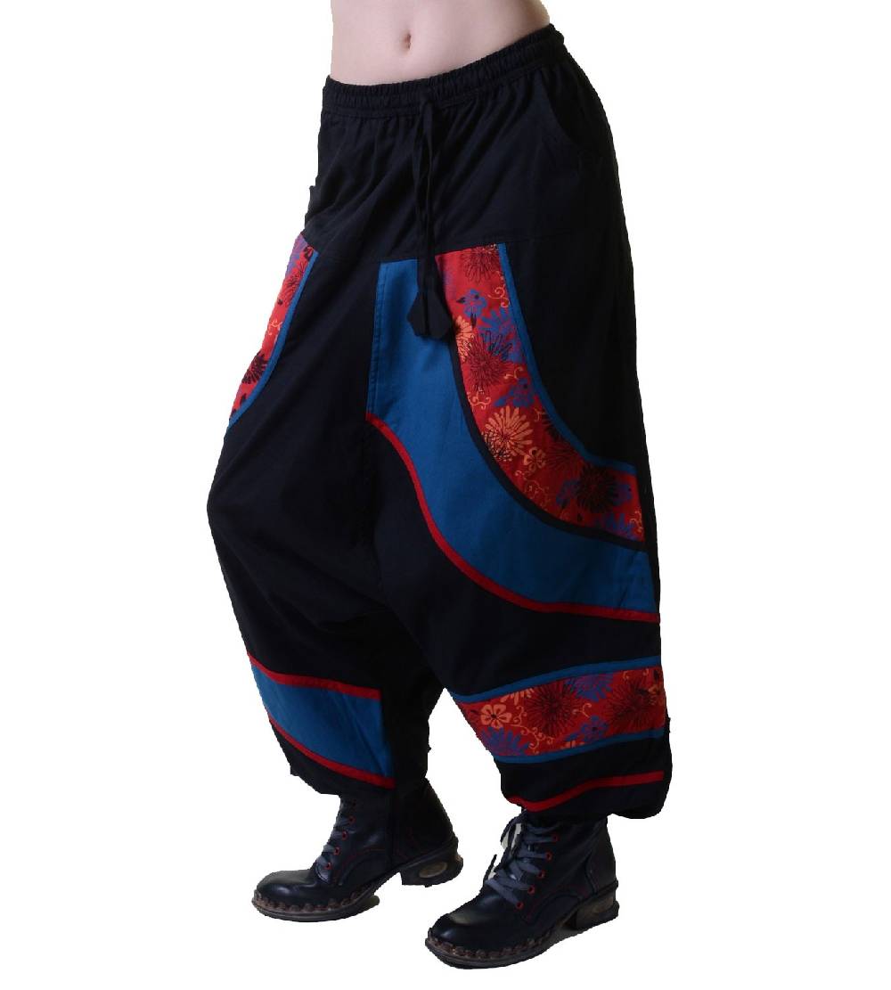 Kunst Und Magie Psy Sarouel Baggy Pants Hippie Hose Goa Baumwoll Haremshose Mehrfarbig