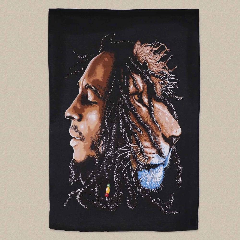 Kunst Und Magie Rasta Lion Of Zion Poster Wandbehang Psychedelic Dekotuch Ca. 110 X 70 Cm