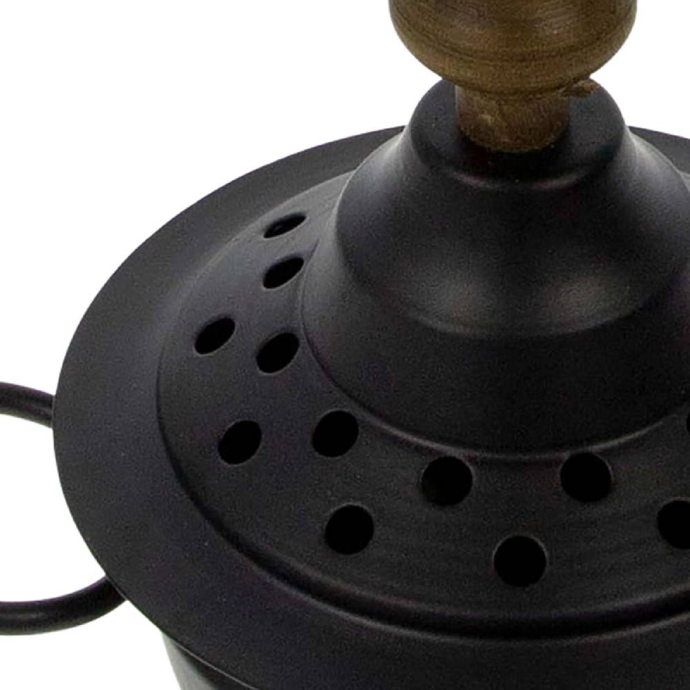 Kunst Und Magie Räuchergefäß Räucherschale Aus Metall In Schwarz Stöfchen Weihrauch-Aromatherapie-Brenner