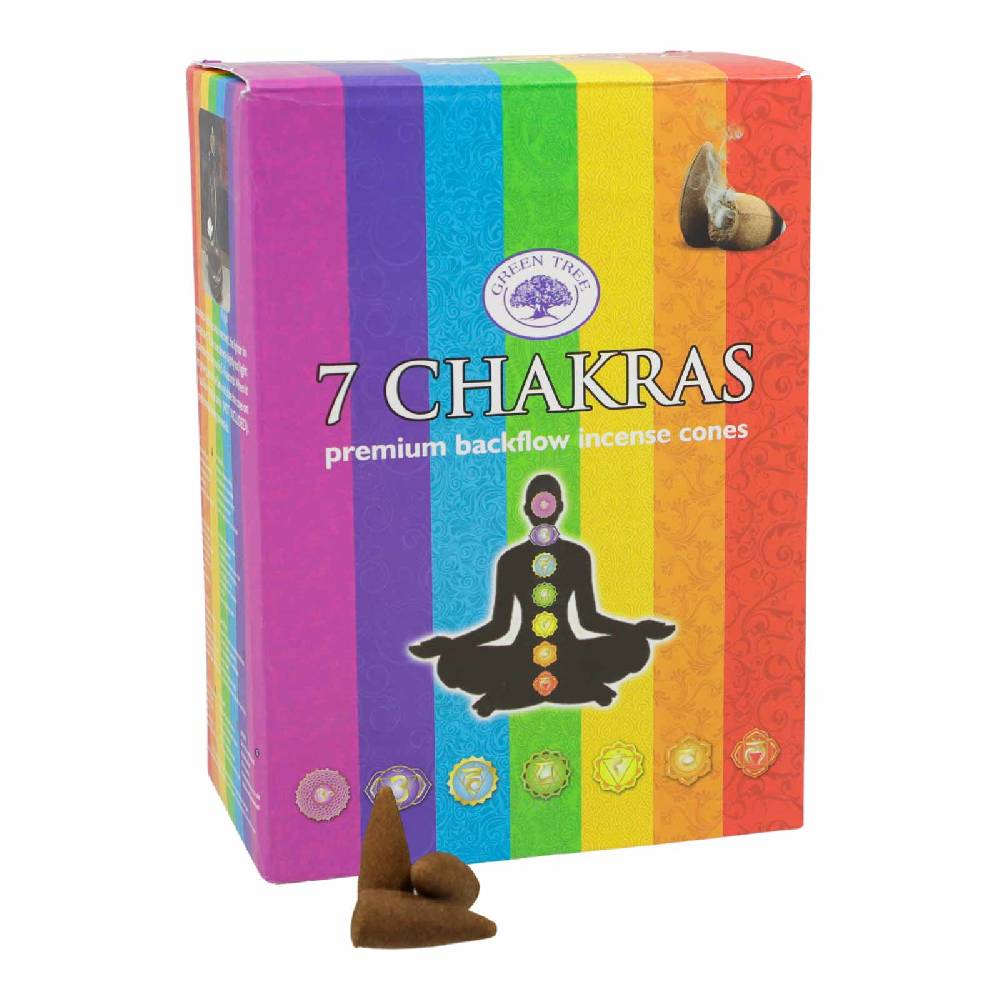 Kunst Und Magie Räucherkegel 7 Chakras Cones Dhoop Rückfluss Duftkegel Green Tree